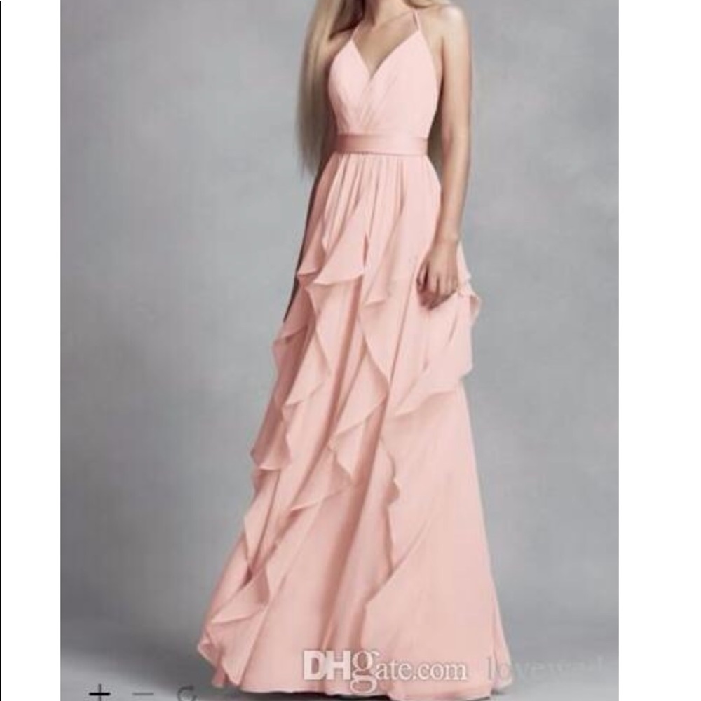 Chiffon Bridesmaid Dress with Cascading Skirt